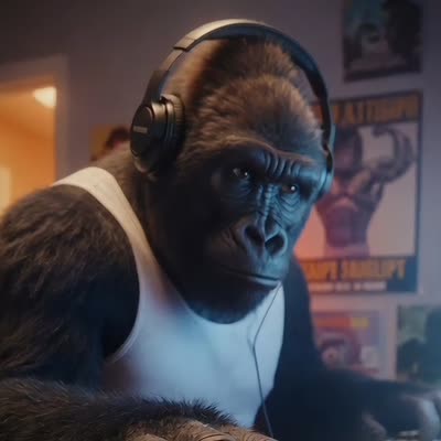 Brand mascot reference: the gorilla character